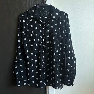 Polka dot button down shirt Hurley